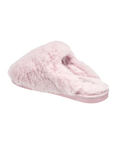 Nine West Women’s Faux Fur Slippers – Plush Indoor House Shoes with Cozy Comfort3