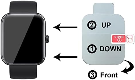 Screen Protector Compatible with Bassizo, EIGIIS K55 1.85” Rugged Military Smart Watch, Soft TPU, 6-pack, Bubble Self-healing