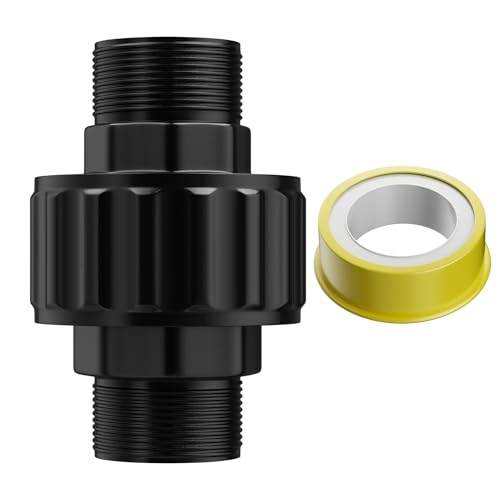 SurpLee SP1480BLK 1-1/2-Inch Self-Aligning Double Male End Pool Union – Compatible with Hayward Star-Clear C-Series, XStream Pool & Spa Cartridge Filter, Perflex Extended-Cycle DE Filter Models