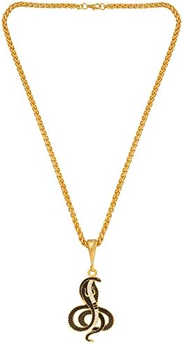 Gold Plated Big Size Goga Maharaj Snake Naag Dev Mikakari Snake/Snake Kaal Sarp Dosh Nivaran Pendant With Chain Necklace Jewellery For Men/Women_6 image 2