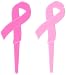 Breast Cancer Awareness Pink Ribbons Cupcake Pics 12 Pack