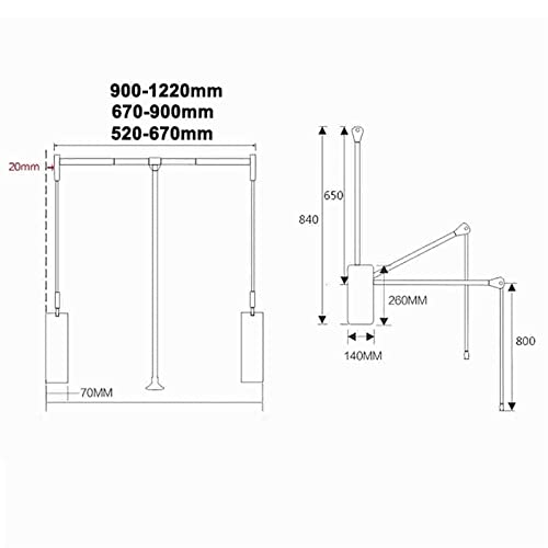Rail d'armoire rétractable et extensible pour optimiser le rangement des vêtements - 3