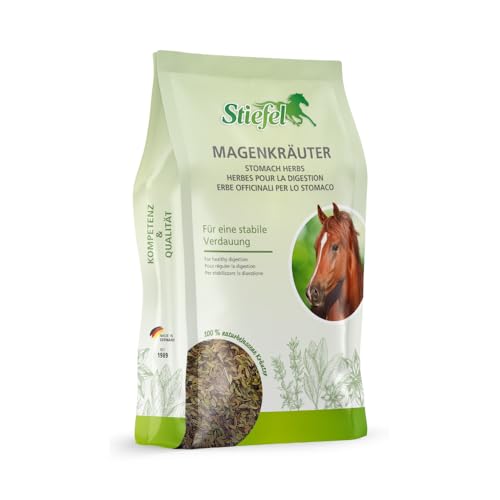 Stiefel Magenkräuter für Pferde 100% naturbelassene Kräutermischung, kann zur Unterstützung des Magens & des Verdauungssystems beitragen,1kg