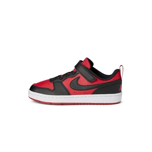 NIKE Court Borough Low Recraft (PS), Sneaker, University Red Black White, 30 EU
