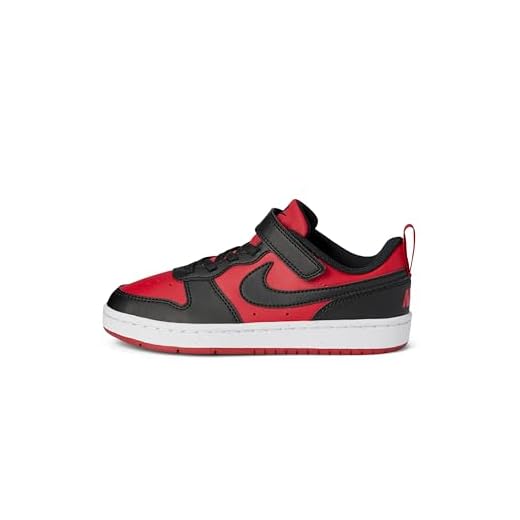 NIKE Court Borough Low Recraft (PS), Sneaker, University Red Black White, 30 EU