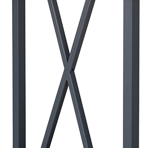 Relaxdays Kaminholzregal, Holzstapler Metall, HBT 80,5 x 34 x 25 cm, pulverbeschichtet, Brennholzständer für innen, grau