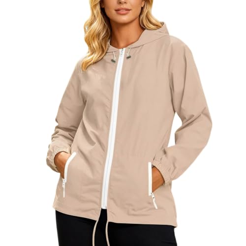 Blouson à capuche zippé pour femmes avec poche de rangement pratique