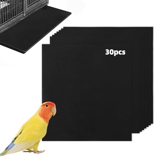OMISTAR 30 peças de forro de gaiola de pássaro 45 x 50 cm, forro de feltro para gaiola de pássaros,