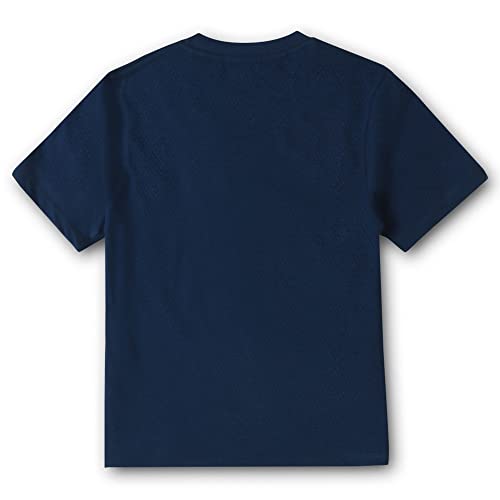 Image of Kidsville NASA Printed Regular Fit Blue Cotton Boy's T-Shirt