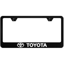 Au-TOMOTIVE GOLD INC. Officially Licensed UV Print Logo on Black Polycarbonate License Plate Frame for Toyota