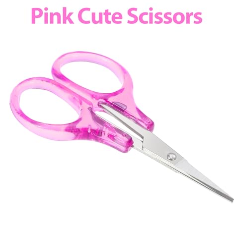Small Craft Scissors, 3.5" Travel Scissors Tsa Spproved Compact Stainless Steel TSA Approved Scissor Carry on for Travel, Sewing, Embroidery, Crafts, Knit (Pink, Purple) - Image 4