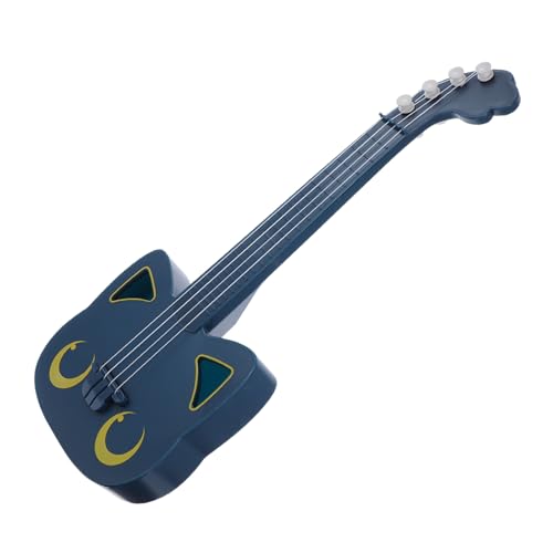 VANZACK Ukelele Pequeño Tocable De Simulación Con Diseño De Gato Azul De 42 Cm, Guitarra De Juguete...
