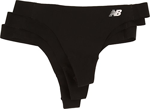 New Balance Women's Laser Thong Panties (3 Pack), Black, Large #TOP2