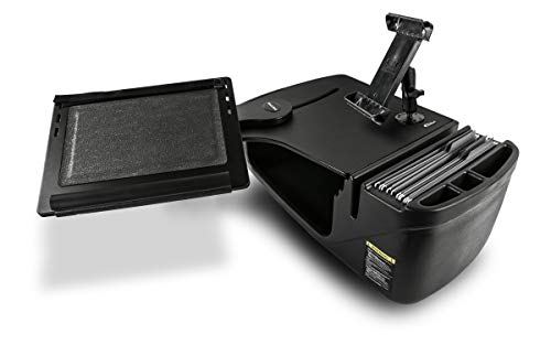 Image of AutoExec Reach Car Desk for Your Vehicle Workstation and Mobile Office, Front Seat, Black with Tablet Mount