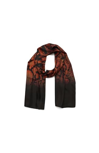womens Flow Large Hair Scarf, Silk Accessory Snake Print Pattern, Lightweight Fabric