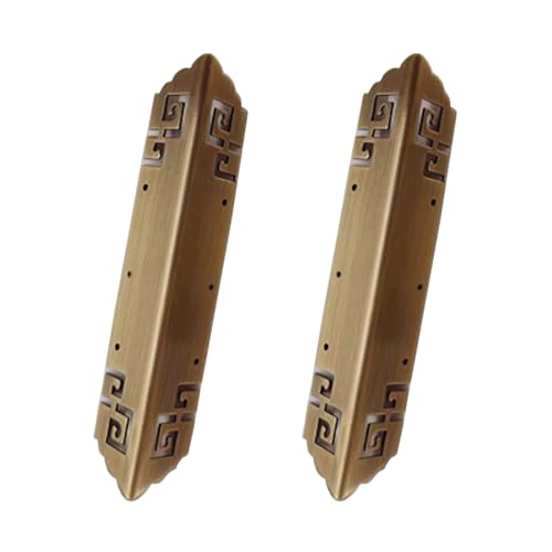 2Pcs Antique Solid Brass Corner Protectors 90° Angle Edge Vintage Protectors for Table Chair Cabinet Corner Guards (Antique Bronze)