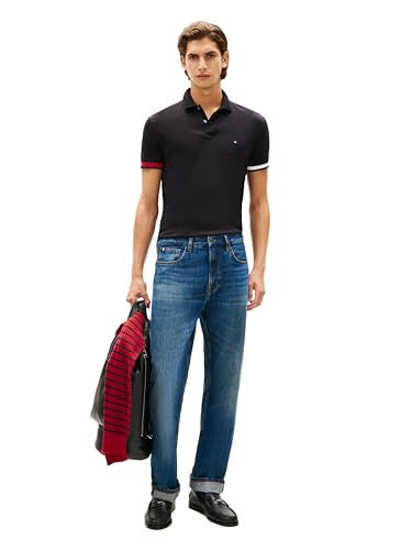 Image of Tommy Hilfiger Mens Short Sleeve Casual Polo Shirts in Regular Fit with Liquid Cotton