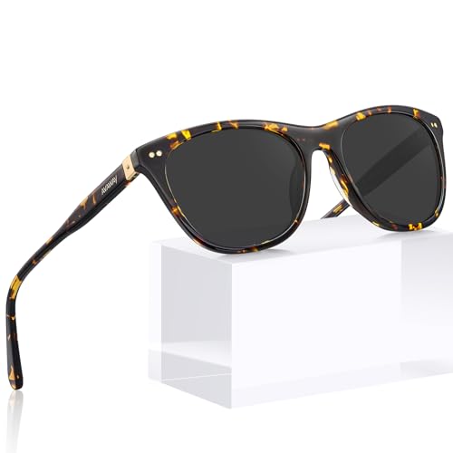 AVAWAY Small Face Acetate Women's Sunglasses Polarized 100% UV Protection for Driving Golf Hiking Boating