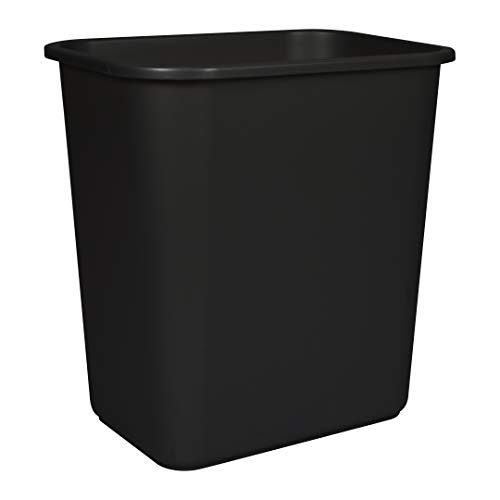 Storex 7 Gallon Trash Can, Gray, 6-Pack Black by Storex - Image 2
