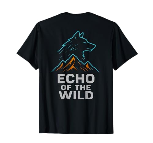Echo of The Wild – Loup et Montagnes en Design Outdoor T-Shirt