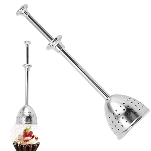 2 Spoon Powder Sugar Duster - Powdered Sugar Wand Sifter | Powdered Sugar Flour Duster Dispenser Shaker for Powdered Sugar, Flour, and Spices