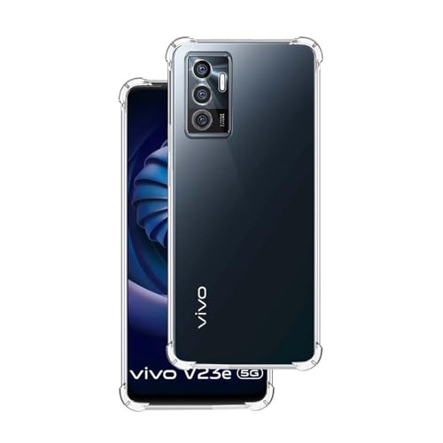 Image of 7SEVEN Back Cover for VIVO V23E 5G | Y75 4G Transparent Mobile Back Case Shock Proof Design Camera Edges Protection Crystal Clear Phone Case Silicon Soft TPU and Flexible Bumper Phone Cover