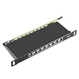 Panneau de brassage 8 ports pour montage mural et bureau : la conception compacte et les points de montage pré-percés permettent une installation flexible sur le mur ou sur la table. Parfait pour une utilisation dans différents environnements réseau et intégration peu encombrante.