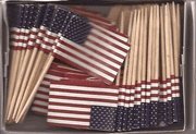 Box of 100 US American Toothpick Flags Dinner Flags Food Flags Ships Fast