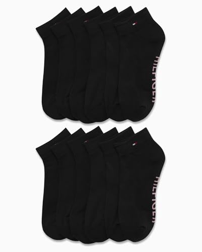 Image of Tommy Hilfiger Womens Quarter Socks - 12 Pack Athletic Performance Cushioned Running Socks for Women with Arch Support