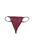 Victoria's Secret Very Sexy Subtle Rhinestones Shine V-String Panty Color Red New (Medium)