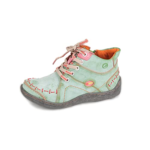 Women's Lace-Up and Side Zipper Ankle Boots Hand Stitching Upper Women's Boots