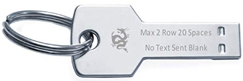 Clé USB 2 Go anti-perte en porte-clés avec texte dragon gravé pour sécuriser vos fichiers