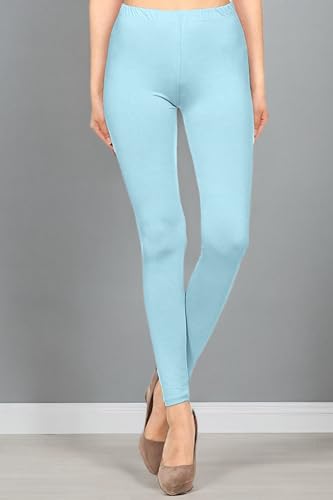 Image of Leggings Depot Women's High Waist Leggings Soft 1 inch Waistband Solid Pants - Regular, Plus, 1X3X, 3X5X
