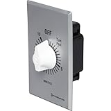 Intermatic FF15MC 15-Minute Spring Loaded Wall Timer SPST No Hold - Enhance Energy Efficiency with Universal Compatibility - Automatic Timer for Effortless Control, Brushed Metal Finish
