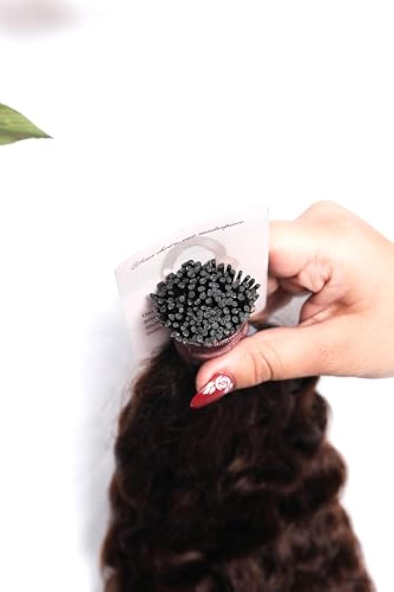 Natural Human Hair I-Tip Extensions, Natural Black