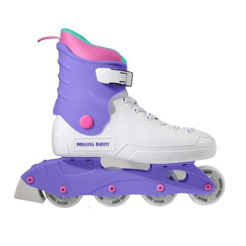 RollingBunny Inline Skates for Women Girls - Adult Inline Skates for Outdoor and Indoor, with Durable Outer Shell and Ankle Support, ABEC-7 Bearings, Solid and Comfortable