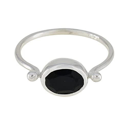 Bague onyx noir femme argent 925 véritable pour look chic