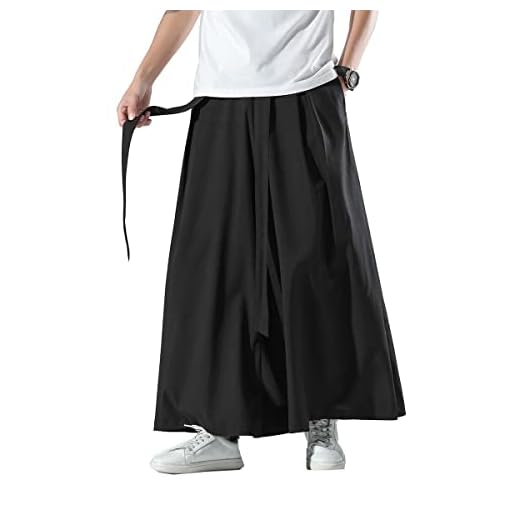 Seidarise Men's Wide Leg Casual Harem Linen Japanese Yoga Harem Pants Hip hop Joggers Baggy
