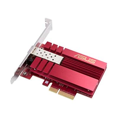 ASUS XG-C100F PCI Express 10-Gbps Gigabit Ethernet, Network Adapter PCIe 2.0/3.0 X4 SFP+ Network Card/Ethernet Card Support Fiber Optic