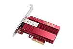 ASUS XG-C100F PCI Express 10-Gbps Gigabit Ethernet, Network Adapter PCIe 2.0/3.0 X4 SFP+ Network Card/Ethernet Card Support Fiber Optic
