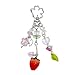 COPLKY Keychain Strawberry Keychain Charm Bag Ornaments Acrylic Alloy Strawberry Backpack Pendant for Fashion Lover