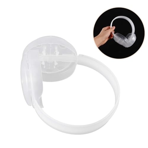 Soporte para orejeras de plástico blanco Abaodam para proyectos DIY, kit de 5 piezas 7