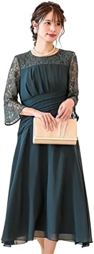 パーティードレス 結婚式ドレス Nissen ニッセン ウエストねじりデザインレースワンピースドレス 大きいサイズ