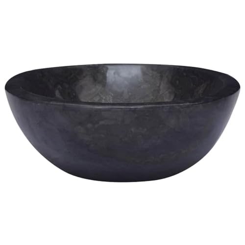 Lavabo de mármol negro Mangloder de 53x40x15 cm para aseos modernos 4