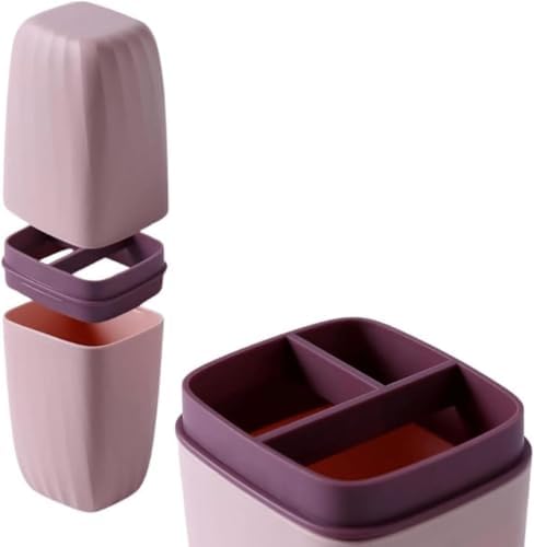 Porta Escova de Dentes Plástico com 3 Divisórias, Organizador de ...