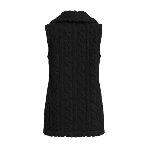 Womens Fuzzy Vest Hooded Sleeveless Sherpa Jacket Button Down Fleece Coat - image 8