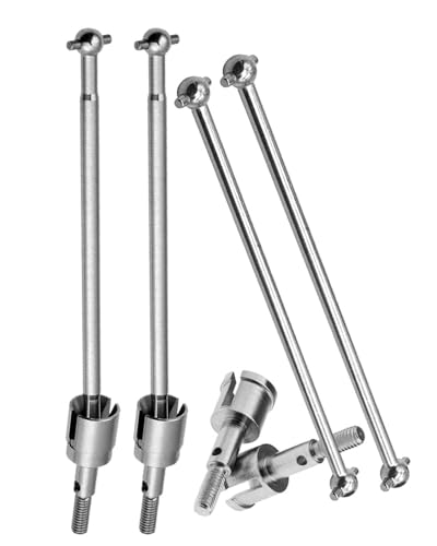 Drive Shaft Upgrades Part for Red cat Volcano Epx/PRO,ARRCat Metal 90MM Dogbones Drive Shaft 08029 & Stub Wheel Axle 02033，RC Hops Up Upgrades Parts Dogbones&Stub Wheel Axle,(90mm, 8-Pack),Silver
