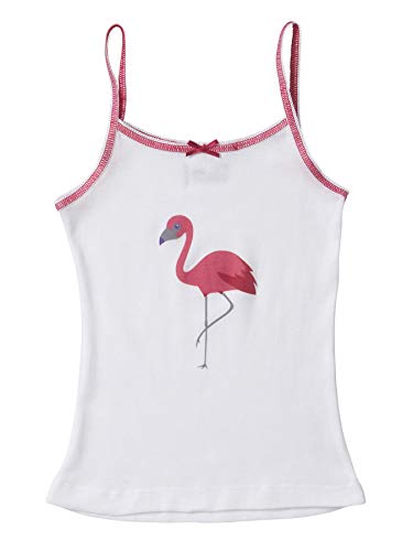 Sportoli Girls 3 Pack 100% Cotton Tagless White and Flamingo Cami Undershirts3