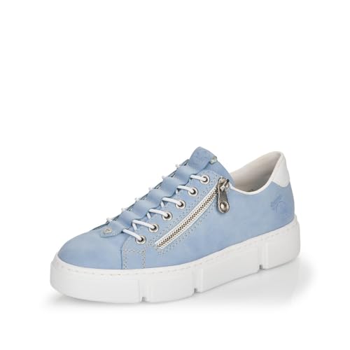 Preisvergleich Produktbild Rieker Damen Low-Top Sneaker N5952, Frauen Halbschuhe,schnürer,Plateausohle,str... (10),38 EU / 5 UK