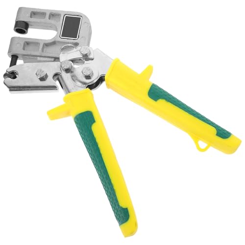 KOCKSHION Alicate de Quilla de Aluminio Mano, Herramienta Manual de Punzonado para Instalación de Techos, Pinzas de Quilla para Carpintería y Perforación de Acero Ligero, Color Amarillo